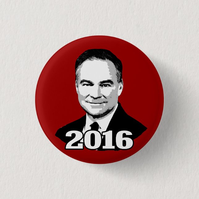 Tim Kaine 2016 3 Cm Round Badge (Front)