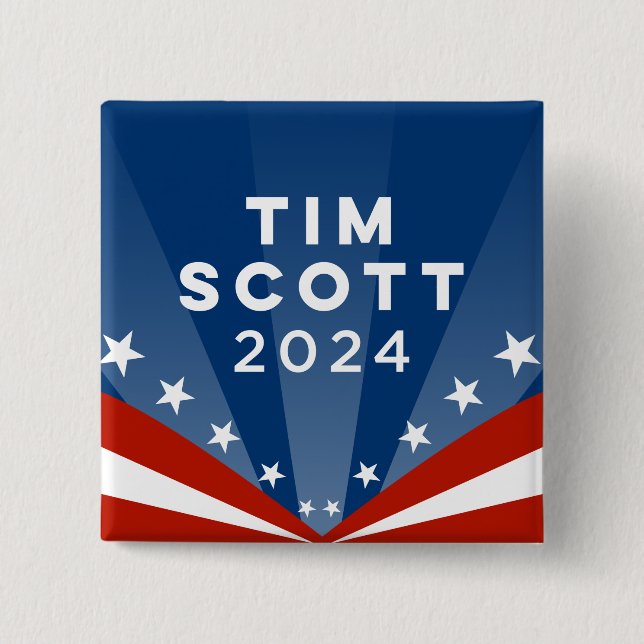 Tim Scott 2024 15 Cm Square Badge (Front)