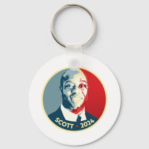 TIM SCOTT 2024 Election Button Key Ring