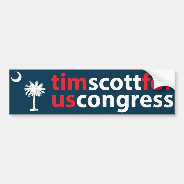 Tim Scott for U.S. Congress Bumper Sticker (Front)
