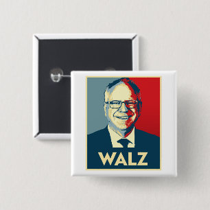 Tim Walz 15 Cm Square Badge