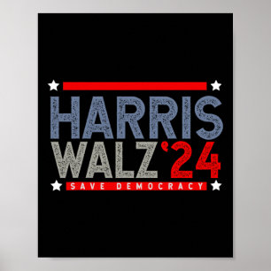 Tim-walz-2024 Election Men Women Kids Waltz 1 Poster