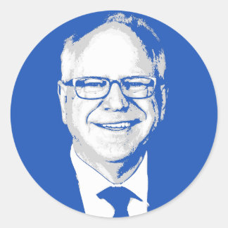 Tim Walz Classic Round Sticker