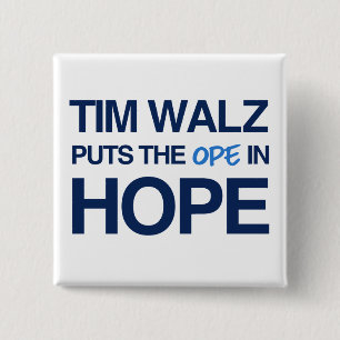 Tim Walz Fan Club 15 Cm Square Badge