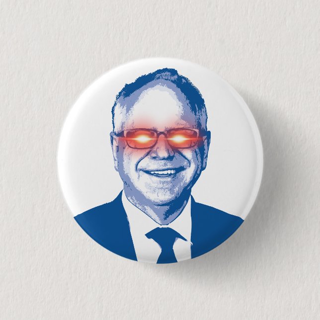 Tim Walz Fan Club 3 Cm Round Badge (Front)