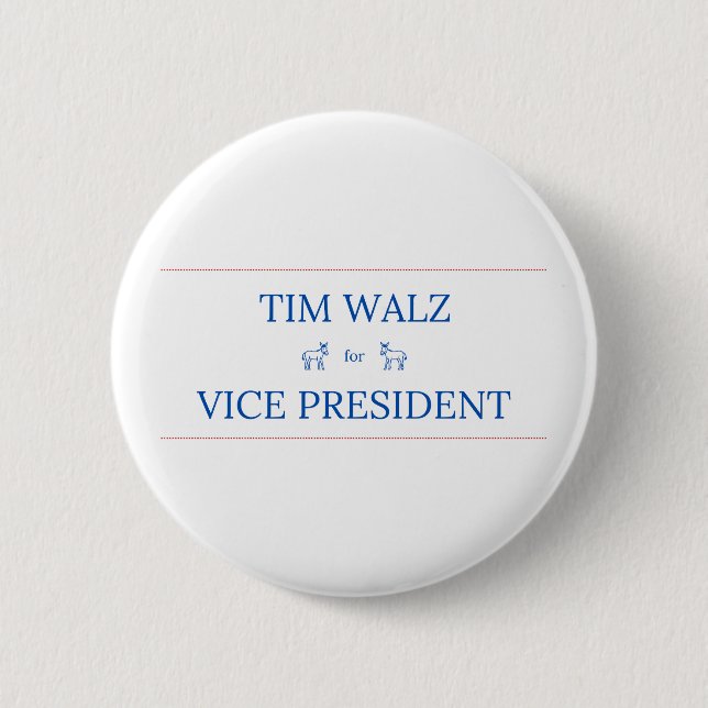 Tim Walz for Vice President Button (Front)