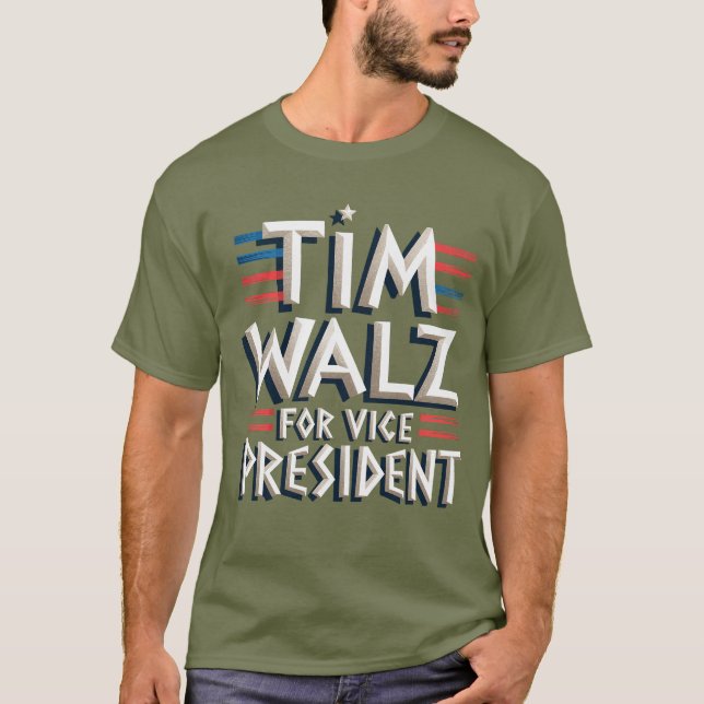 TIM WALZ FOR VP Men's T-Shirt (Front)