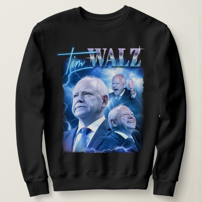 Tim Walz Retro 90s Style Sweatshirt (Design Front)