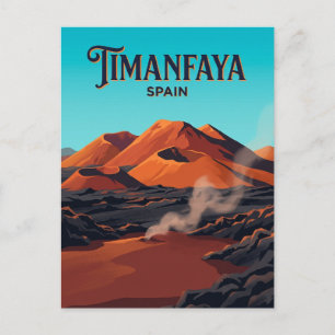 Timanfaya National Park Spain Postcard