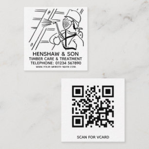 Timber Care & Timber Treatment Square Business Card