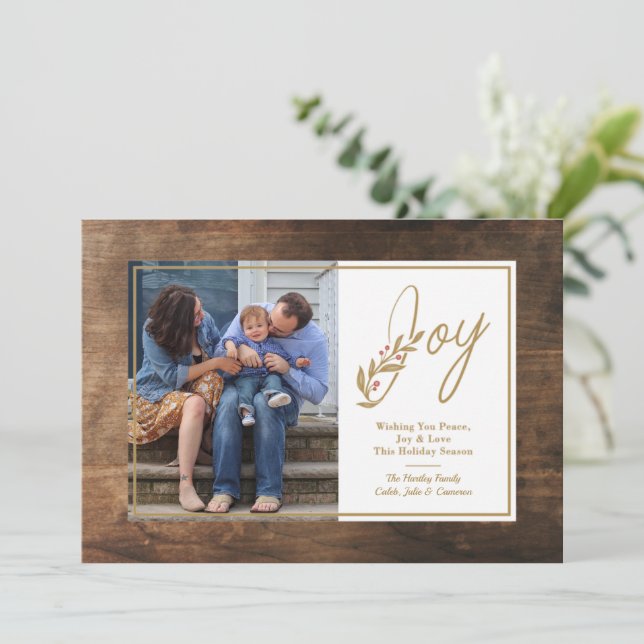 Timber Frame Christmas Holiday Card (Standing Front)