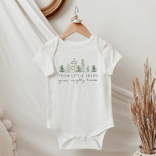 TIMBER From Little Seeds Grow Mighty Trees Pine Baby Bodysuit