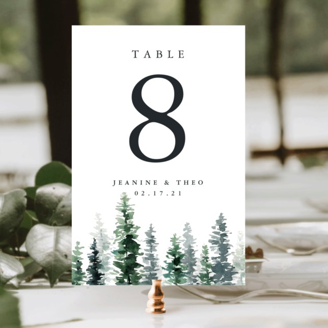 Timber Grove | Personalised Table Number Card (Creator Uploaded)