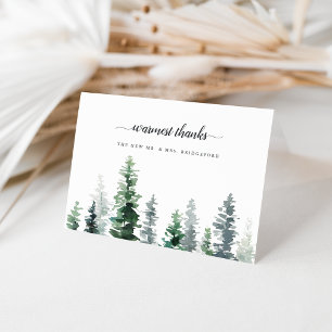 Timber Grove   Personalised Wedding Thank You Card