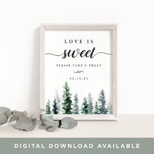 Timber Grove Wedding Dessert Table Sign