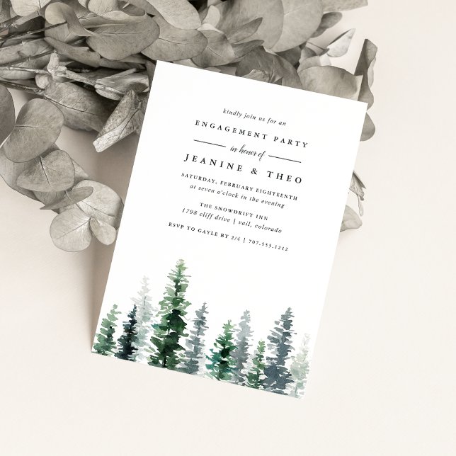 Timber Grove | Winter Engagement Party Invitation (Creator Uploaded)