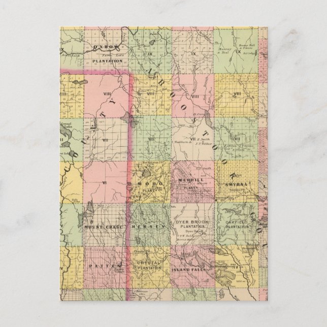 Timber lands 4 Atlas Map Postcard (Front)