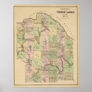 Timber lands 5 Map Poster