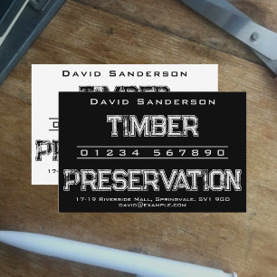Timber Preservation Business Card