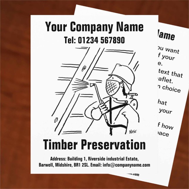 Timber Preservation Cartoon Design Flyer (Creator Uploaded)