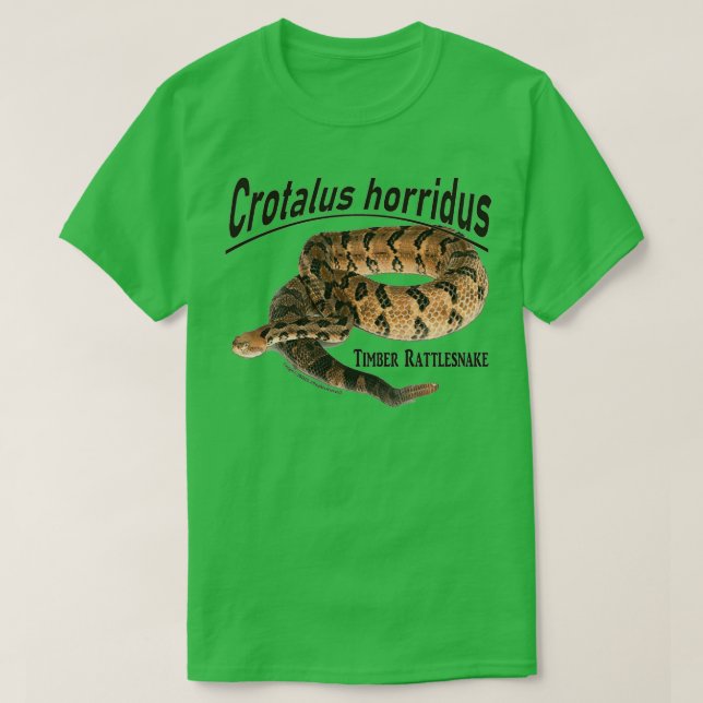 Timber Rattlesnake Crotalus horridus T-Shirt (Design Front)
