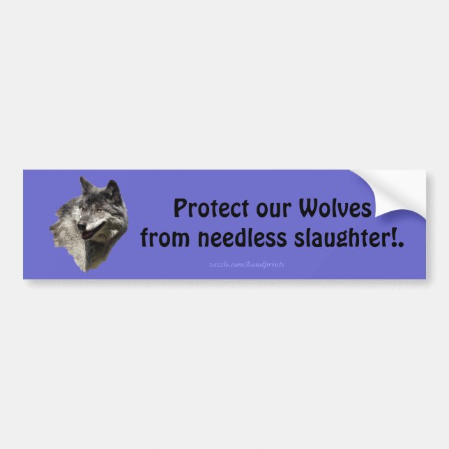 Timber Wolf Conservation Bumper Sticker (Front)
