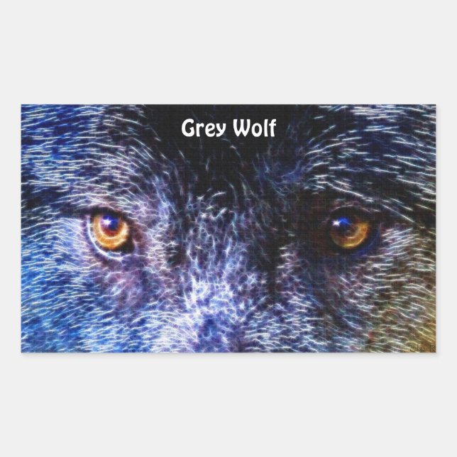 TIMBER WOLF EYES Wildlife Supporter Stickers (Front)