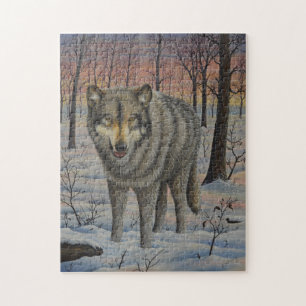 Timber Wolf Jigsaw Puzzle