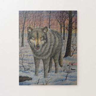 Timber Wolf Jigsaw Puzzle