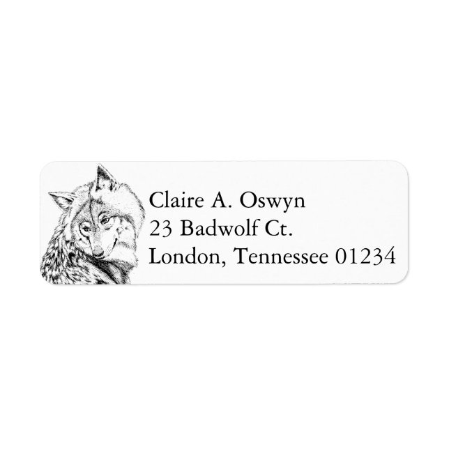 Timber Wolf Return Address Labels (Front)