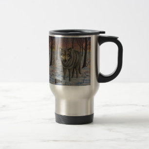 Timber Wolf Travel Mug