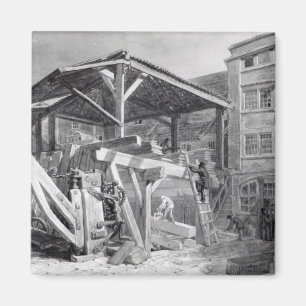 Timber Yard, Finsbury, 1825 Magnet