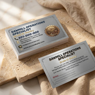 Timber Yard & Sawmill Lumber, Firewood & Tree Business Card