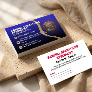Timber Yard & Sawmill Lumber, Firewood & Tree Business Card