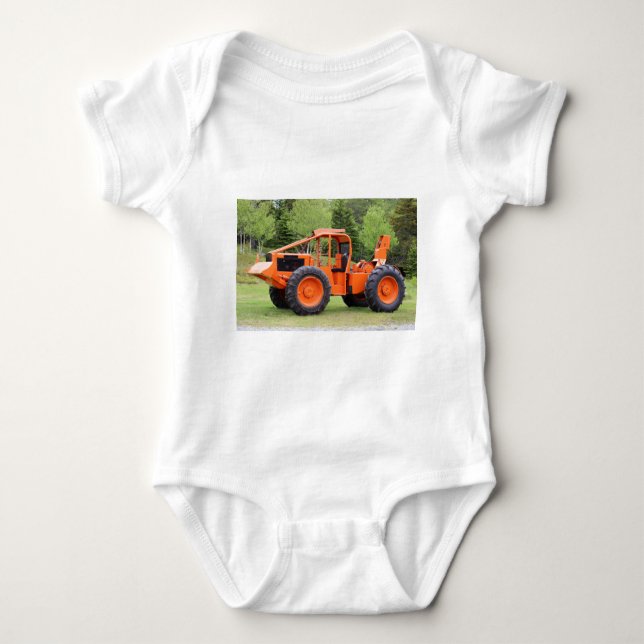 Timberjack Skidder Baby Bodysuit (Front)