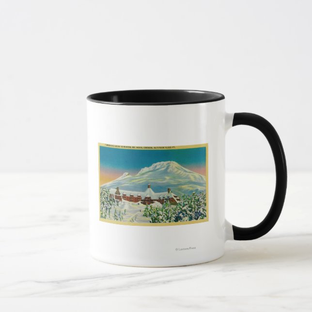 Timberline Lodge in Winter at Mt. Hood Mug (Right)