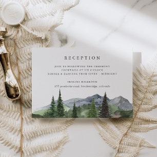 Timberline Mountain Forest Wedding Reception Enclosure Card