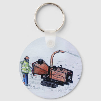 Timberwolf wood chipper key ring