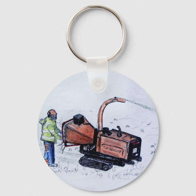 Timberwolf wood chipper key ring (Front)
