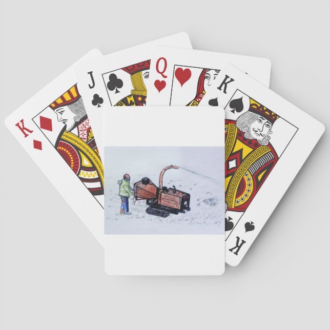 Timberwolf wood chipper playing cards (Back)