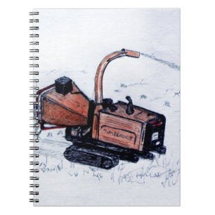 Timberwolf wood chipper spiral notebook