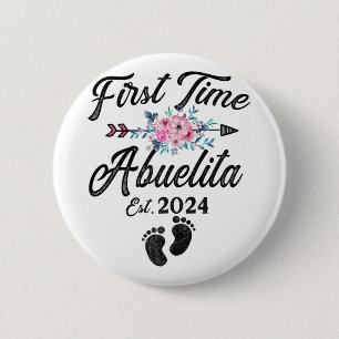 Time Abuelita 2024 Mothers Day Soon To Be Grandma  6 Cm Round Badge