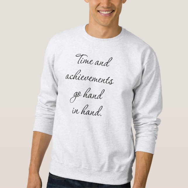 Time And Achievements Men's Basic Sweatshirt (Front)