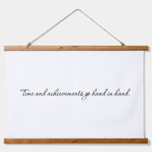 Time And Achievements Wood Topped Wall Tapestry