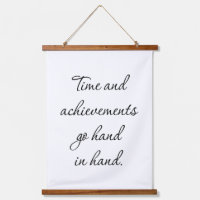 Time And Achievements Wood Topped Wall Tapestry