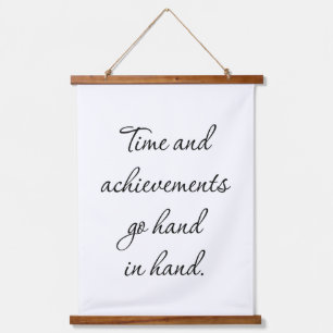 Time And Achievements Wood Topped Wall Tapestry