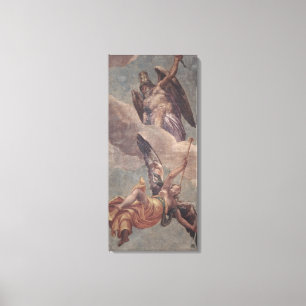 Time and Fame, from the sacristy (fresco) Canvas Print