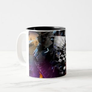 Time and imagination Two-Tone coffee mug