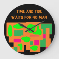 Time and Tide Logo peach lime pink patterned