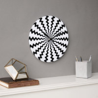 Time Bending Zig Zag Round Clock